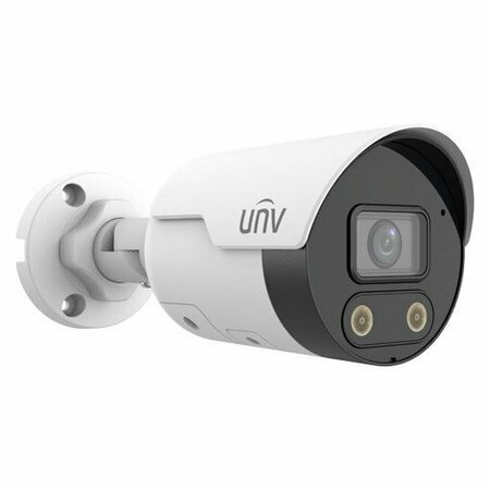 UNIVIEW 8MP WDR IR Alarm Bullet Network Camera Sound-Light Alarm, 2.8mm Fixed IPC2128SB-ADF28KMC-I0